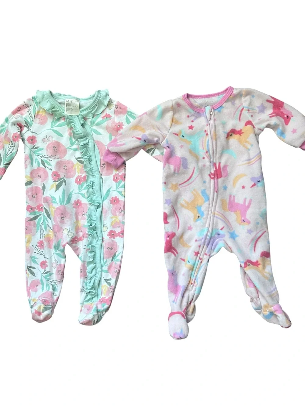 Baby Girl Pink & Floral Sleepwear and Dress Bundle Size 6-8 Months/ 13 items
